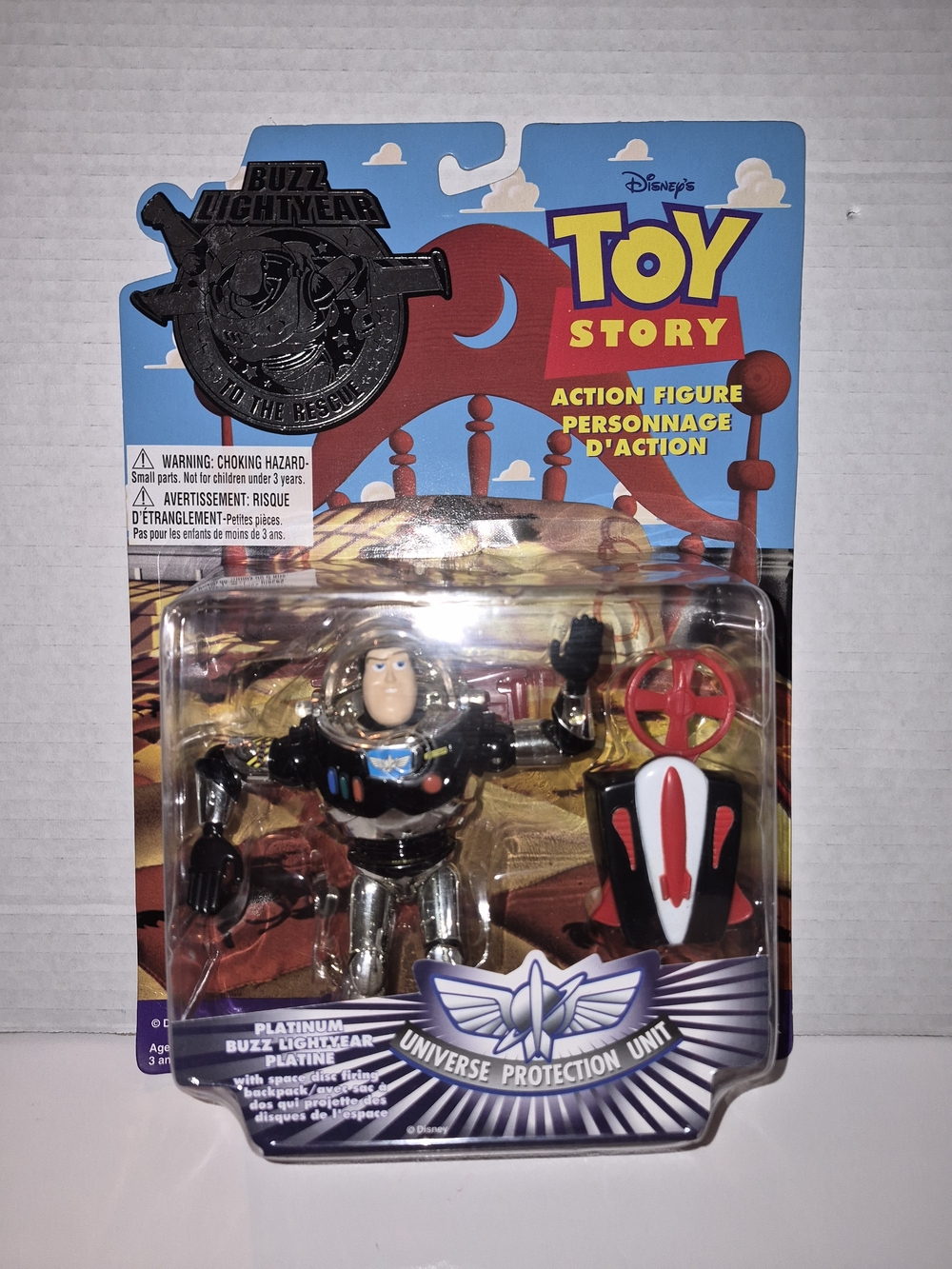 Vintage Platinum Buzz Lightyear action figure Disney Toy Story Thinkway Toys